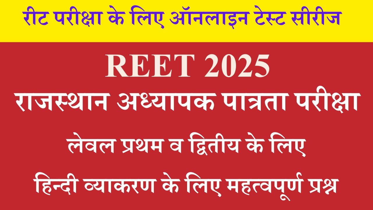 Hindi Grammar for Reet