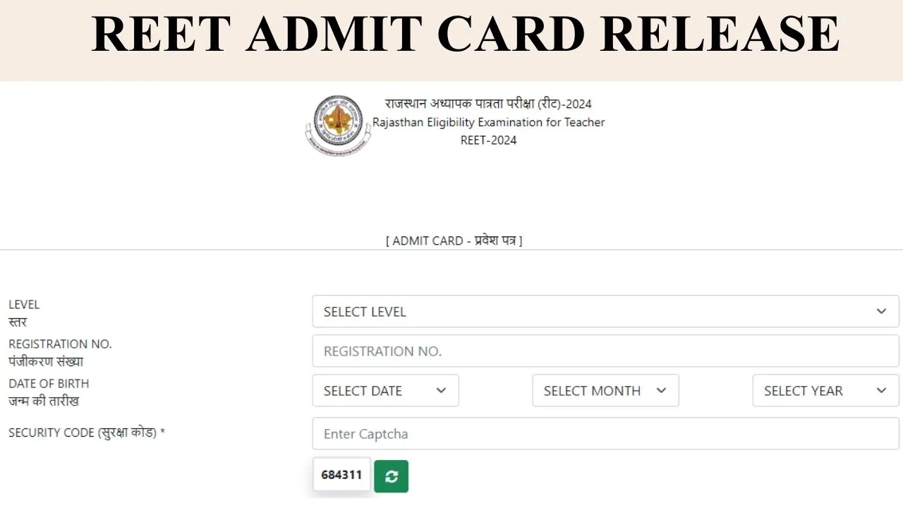 REET Admit Card 2025